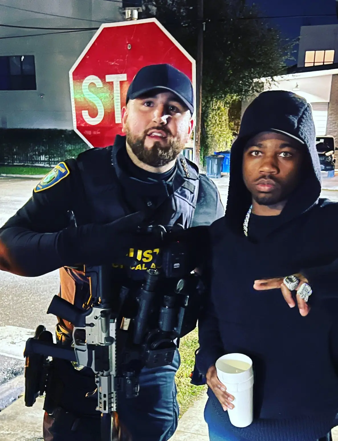 Houston Tactical Agency officer on a personal protection detail